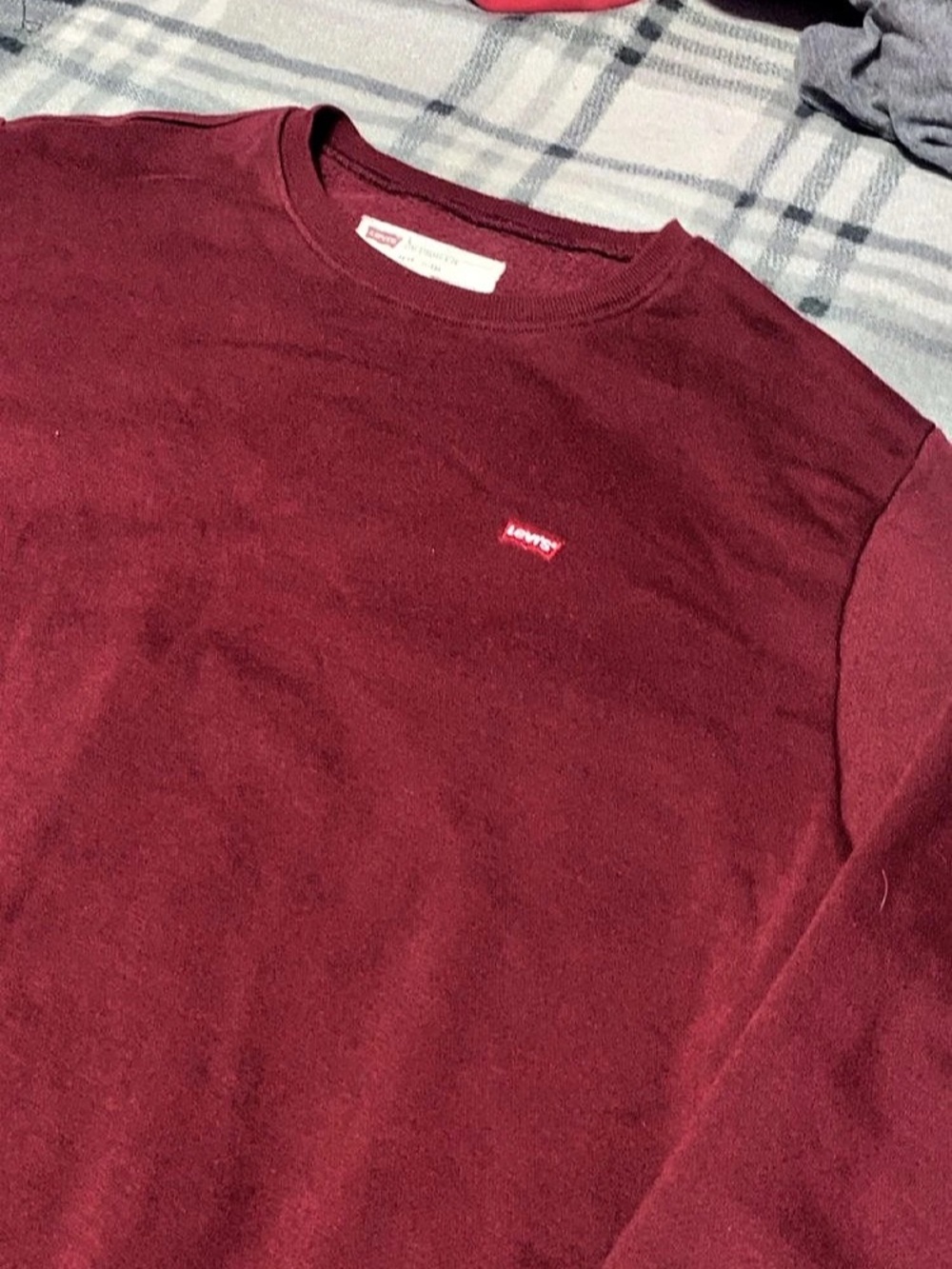 Levi's Authentic Crewneck Sweatshirt Burgundy Large